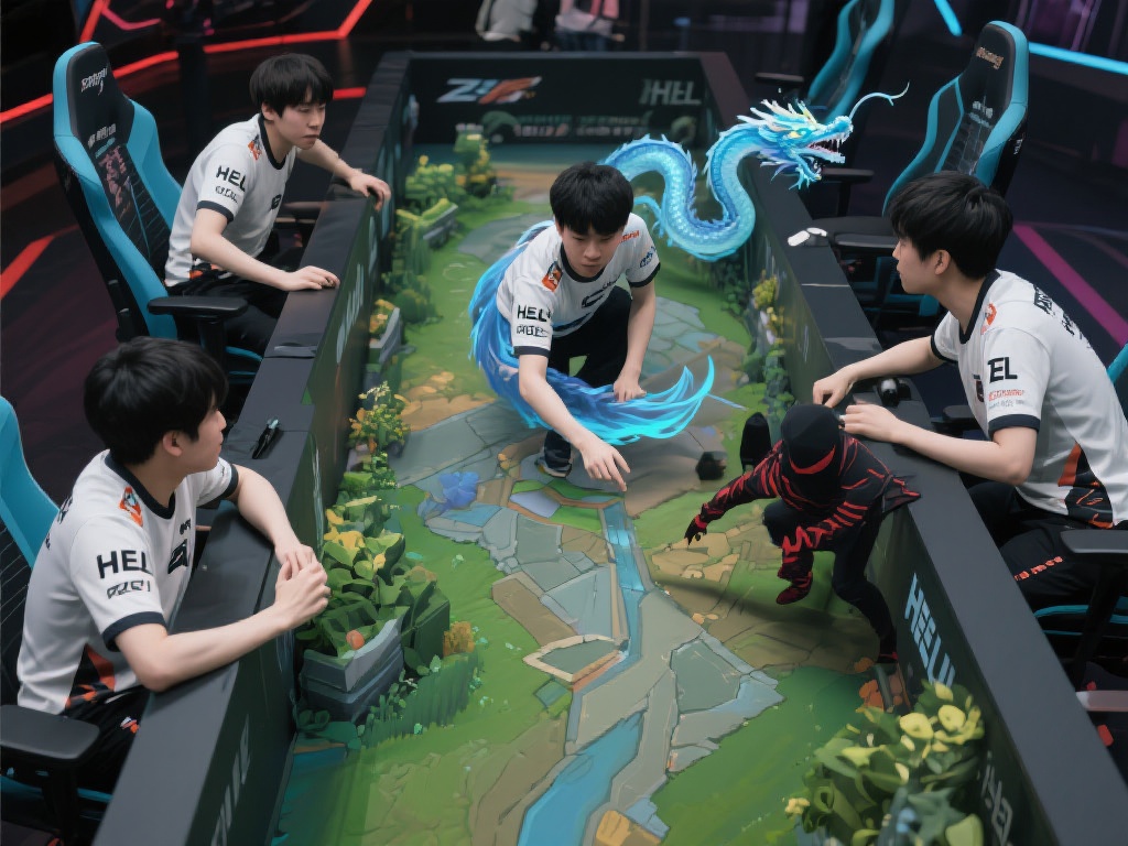 决胜局巅峰对决:Zeus贾克斯游龙助HLE首胜 例如,在比赛中段,HLE的辅助选手通过控
